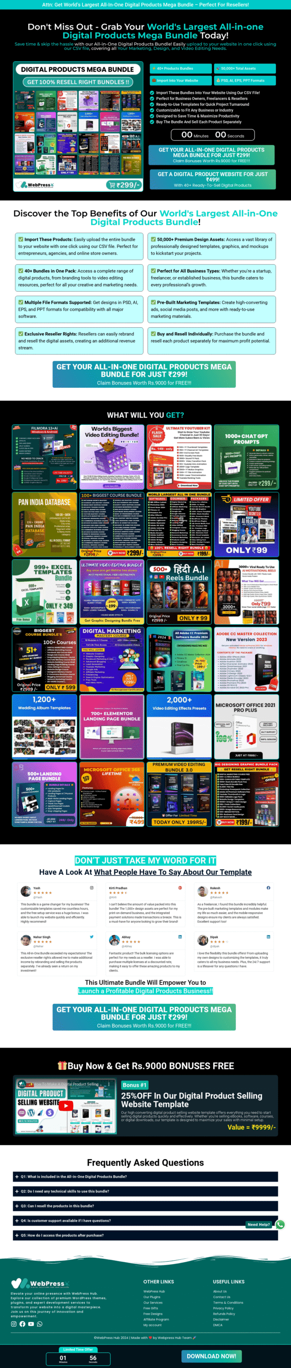 Get a High Converting Digital Product Selling Elementor Landing Page Template