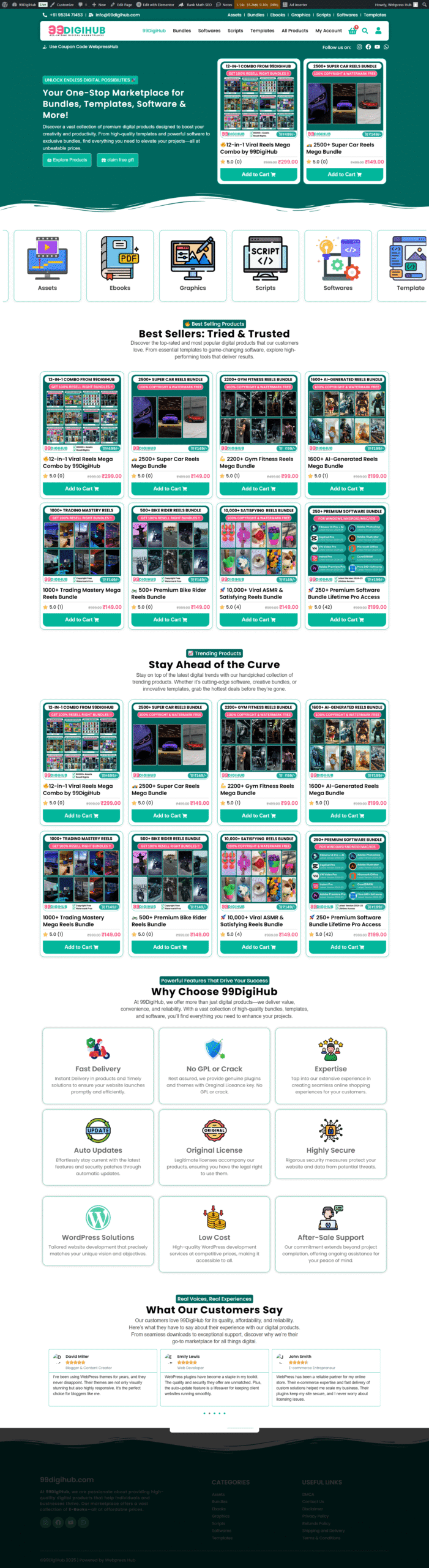 Launch Your Digital Store Like 99DigiHub.com with a 100% Ready Website