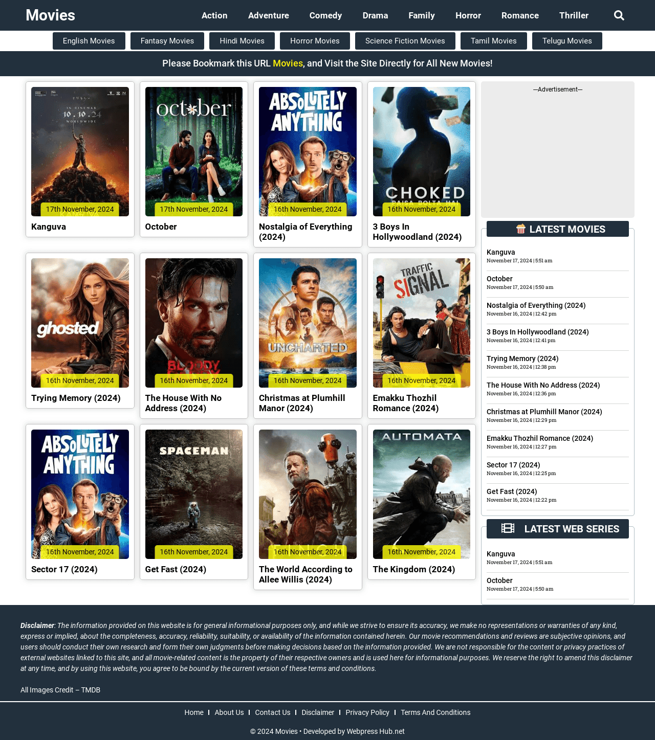 Movie Download & Review Website Template Using GeneratePress Theme