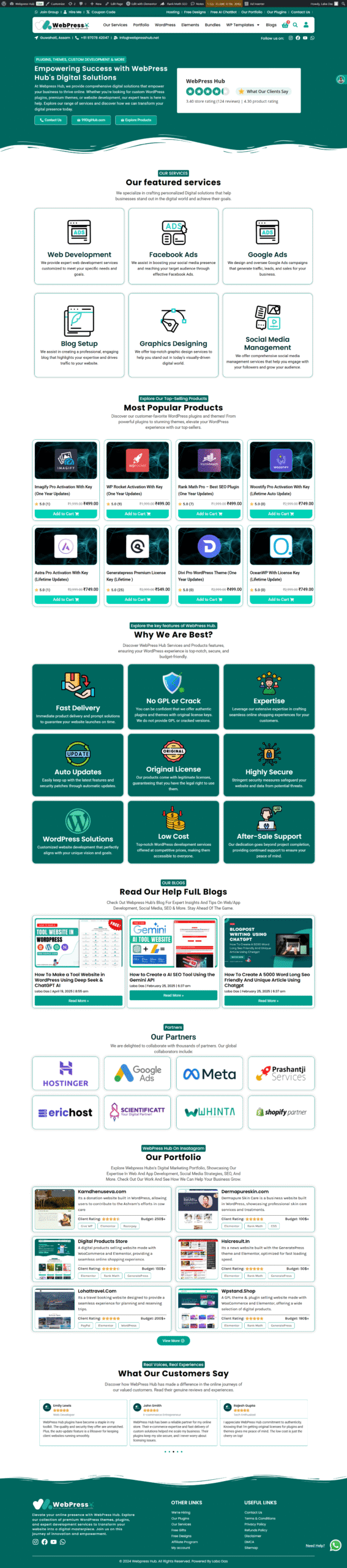 Launch Your Own Digital Store Like WebpressHub.net – 100% Clone Website + Full Setup!