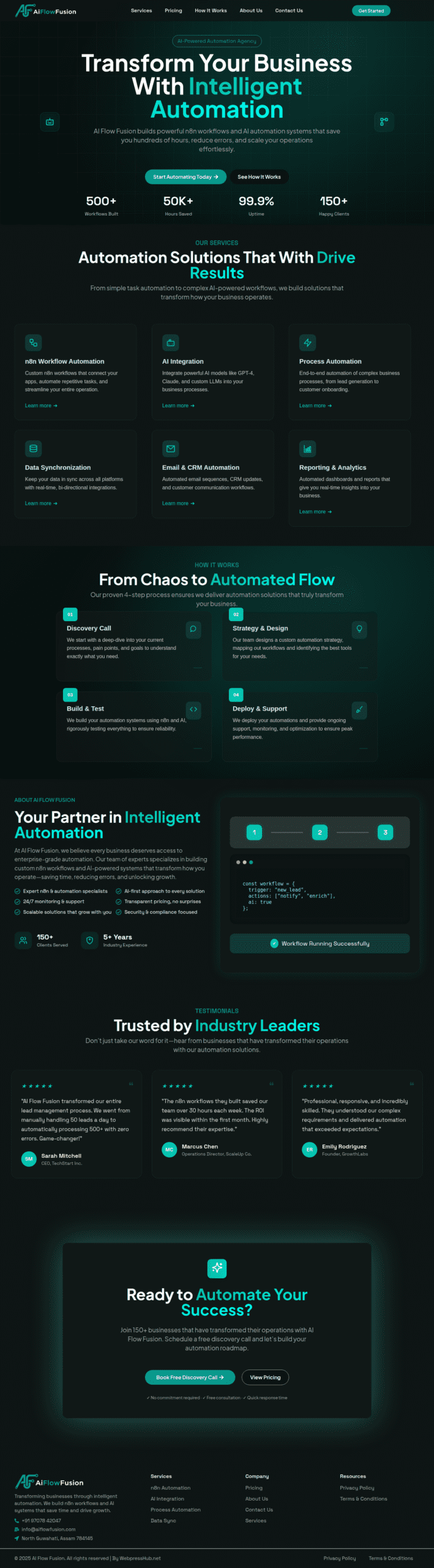 AI Agency WordPress Website Template in Elementor with Appointment Booking